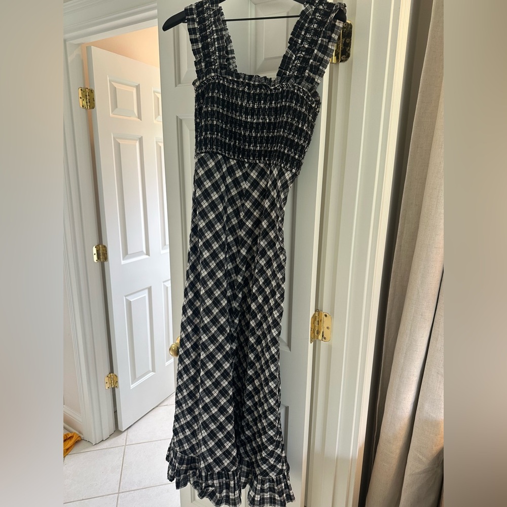 Ganni smocked maxi